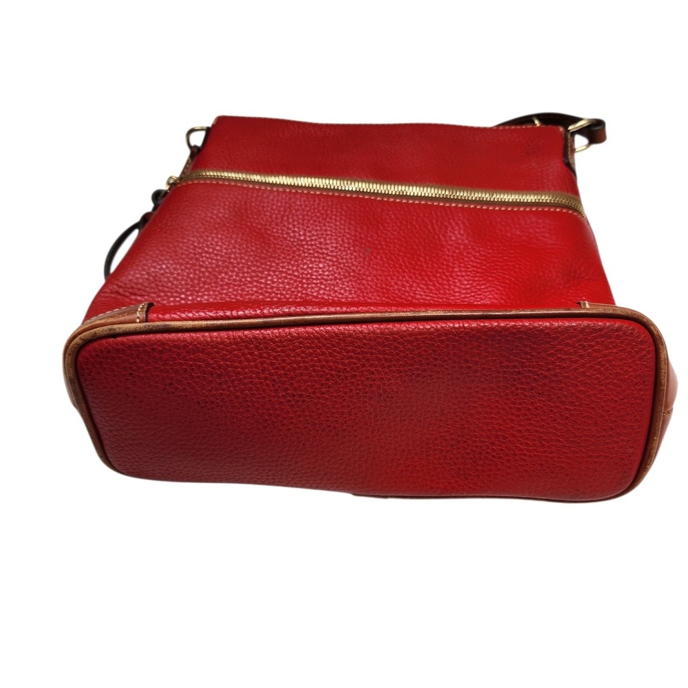DOONEY & BOURKE Pebble Grain Leather Handbag Purse Shoulder Bag Red Wine Burgund - Picture 6 of 16